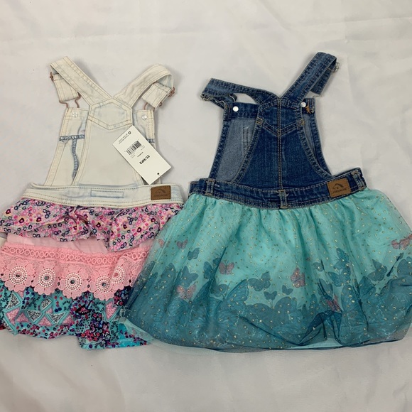 Toddler Jordache Overall Dresses Lot Size 2T NWT - Picture 2 of 2